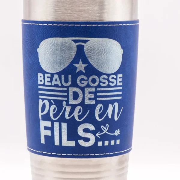 Gobelet isotherme personnalisable (texte spécial papa) : le cadeau parfait pour papa